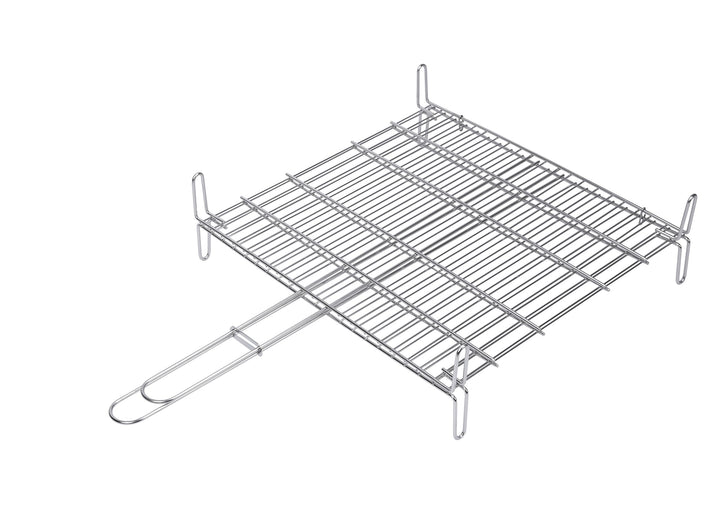 Sauvic 02686-Doppelter Grillrost aus 304 Edelstahl, 50x88.5x15.5 cm