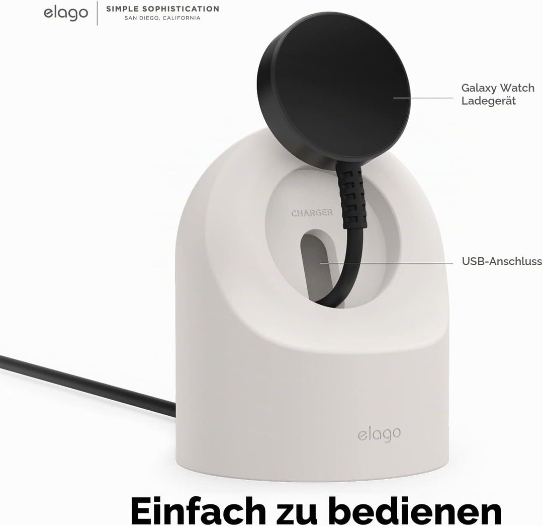 elago Ladestation für Samsung Galaxy Watch 8/8 Classic/7/Ultra/6/6 Classic/5/5 Pro [40/43/44/45/47mm