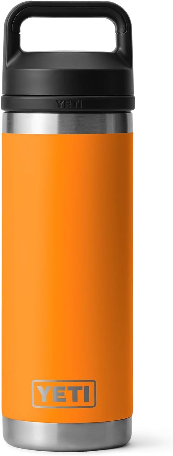 YETI Rambler Trinkflasche 18 oz (532 ml) King Crab – Edelstahl Trinkflasche, Wasserflasche Sport mit