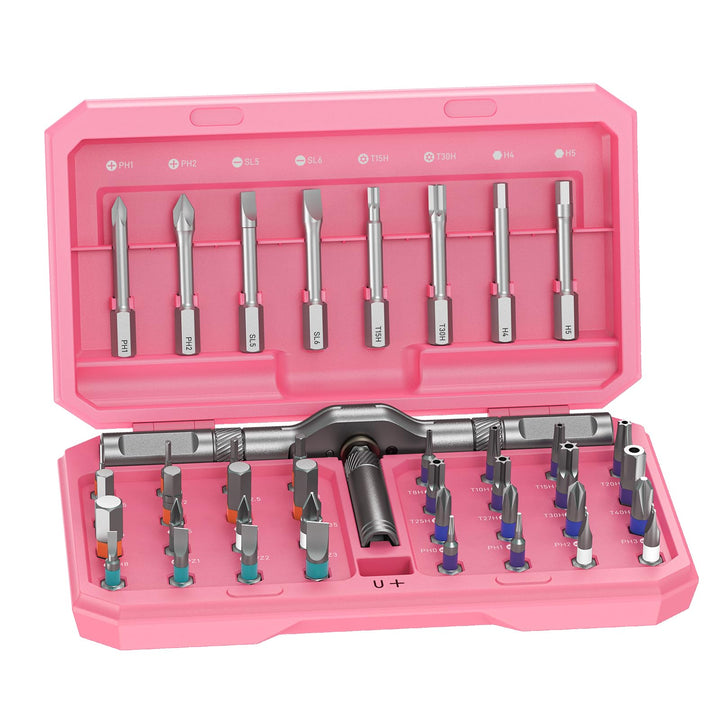 42 in 1 Präzisions Schraubendreher Set Magnetisch, Multi-Bit Reparatur Werkzeug für Laptop, Handy, S