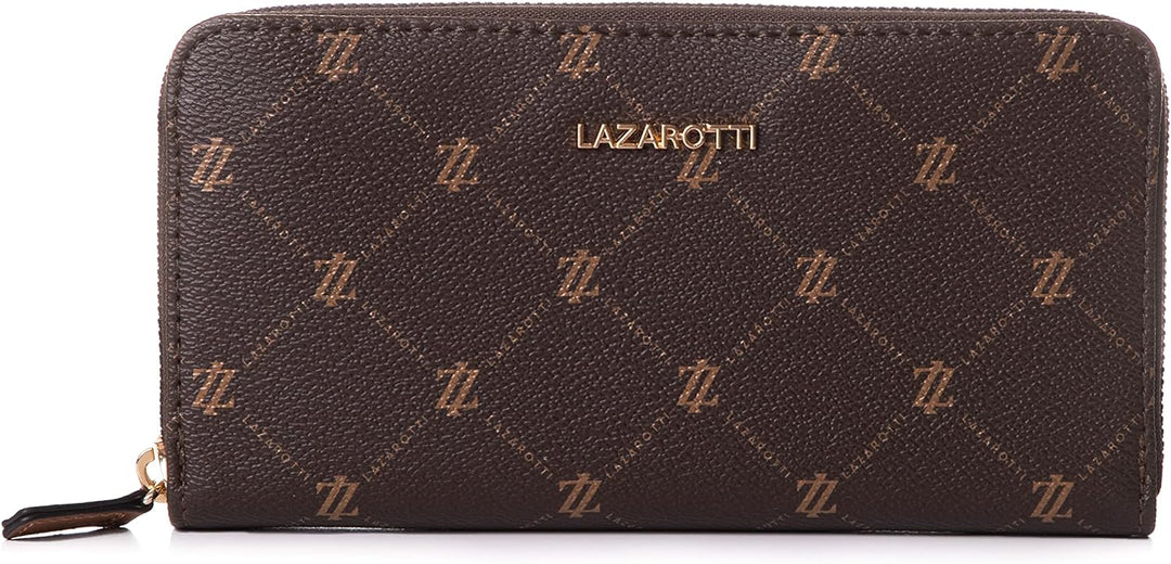 Lazarotti Palermo Geldbörse Damen | Geldbeutel mit Reissverschluss | grosses Portemonnaie 19,5 cm Br