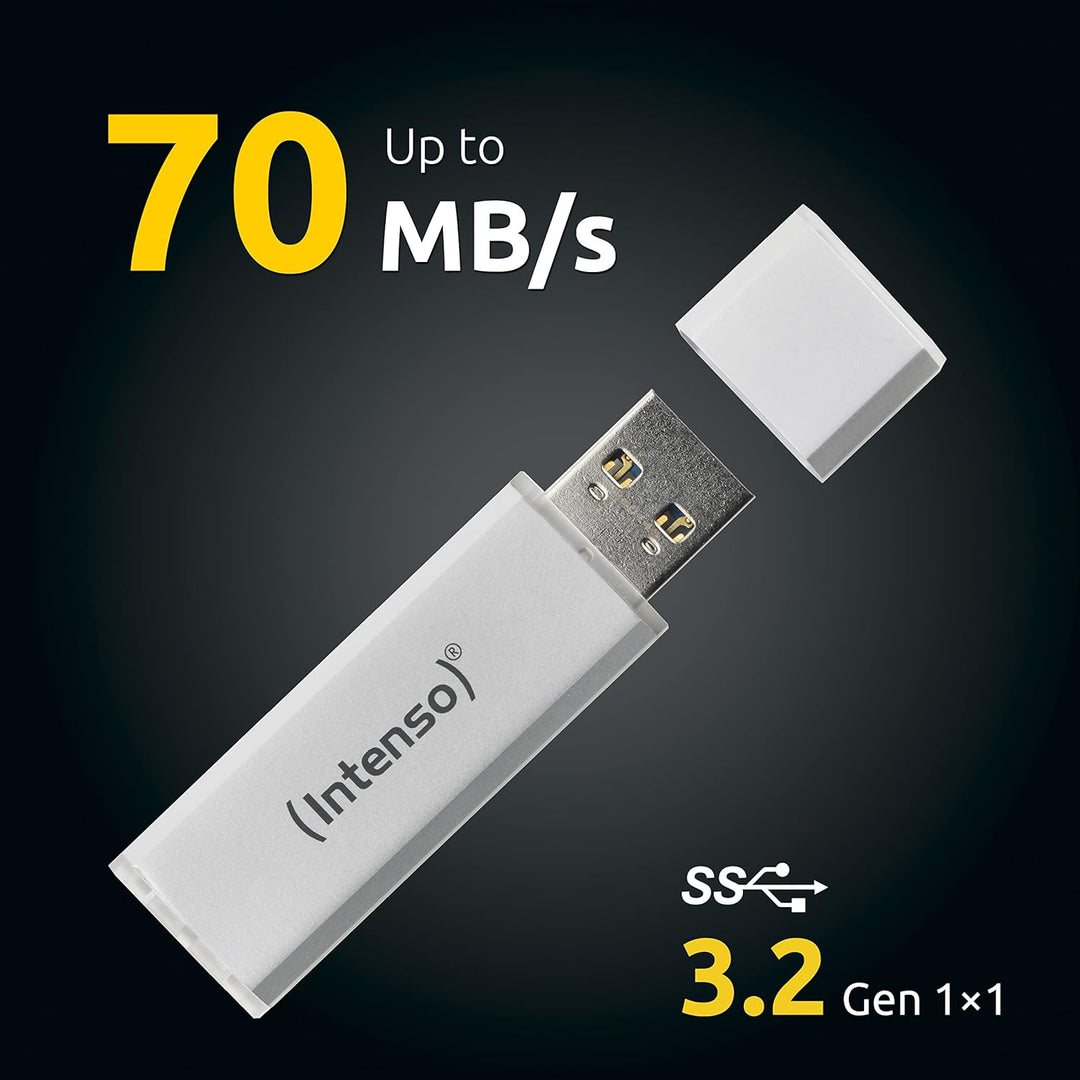 Intenso Ultra Line, 2x 64GB Speicherstick, USB 3.2 Gen 1x1, silber 2x 64 GB - USB 3.2, 2x 64 GB - US