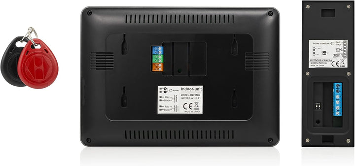 Byron RFID-Videogegensprechanlage mit einem 7 Zoll HD Touchscreen,Videoaufnahmefunktion & Nachtsicht