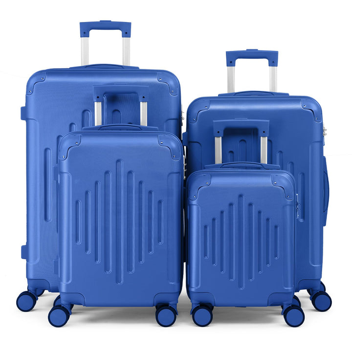 LEADZM Kofferset 4 teilig, Reisekoffer Set, Koffer Set Hartschalen-Trolley aus ABS mit verstärkten E