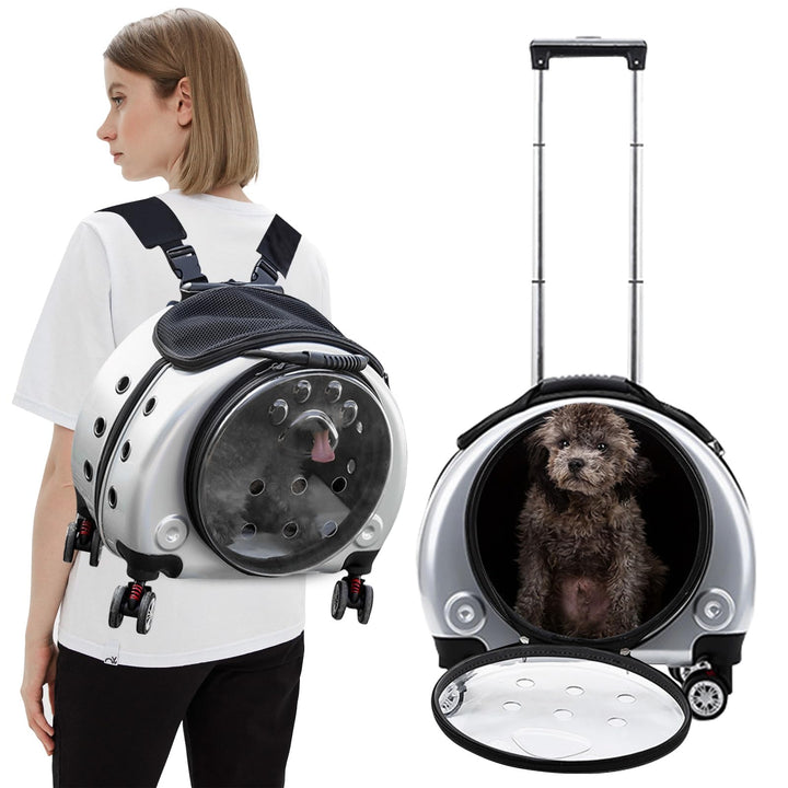 PETCUTE Haustier Rucksack,Faltbare Haustier-Tragerucksack Bis 7.5 Kg mit Herausnehmbarer Matte,Gute