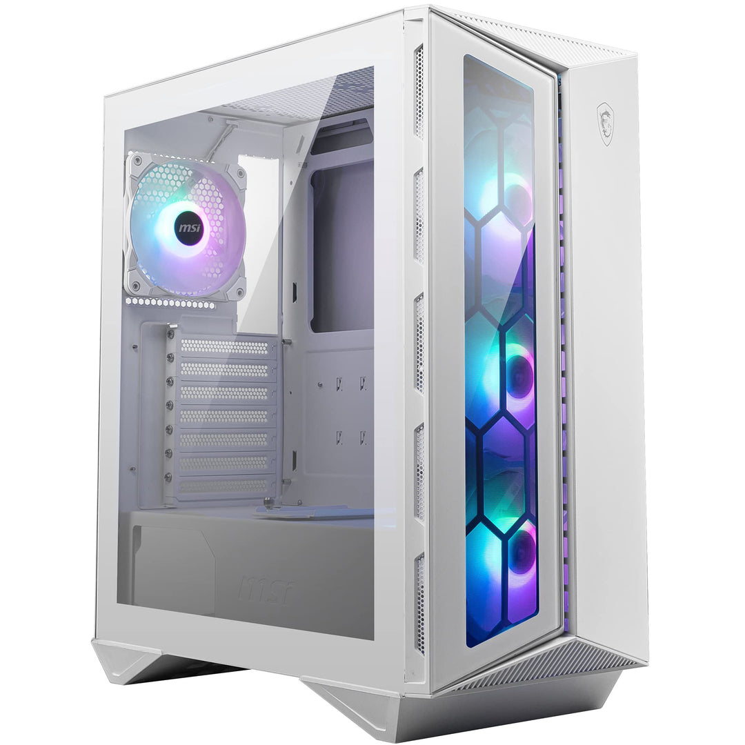 MSI MPG GUNGNIR 110R WHITE Mid-Tower PC Gehäuse - Gehärtetes Glas, unterstützt ATX, M-ATX, Mini-ITX,