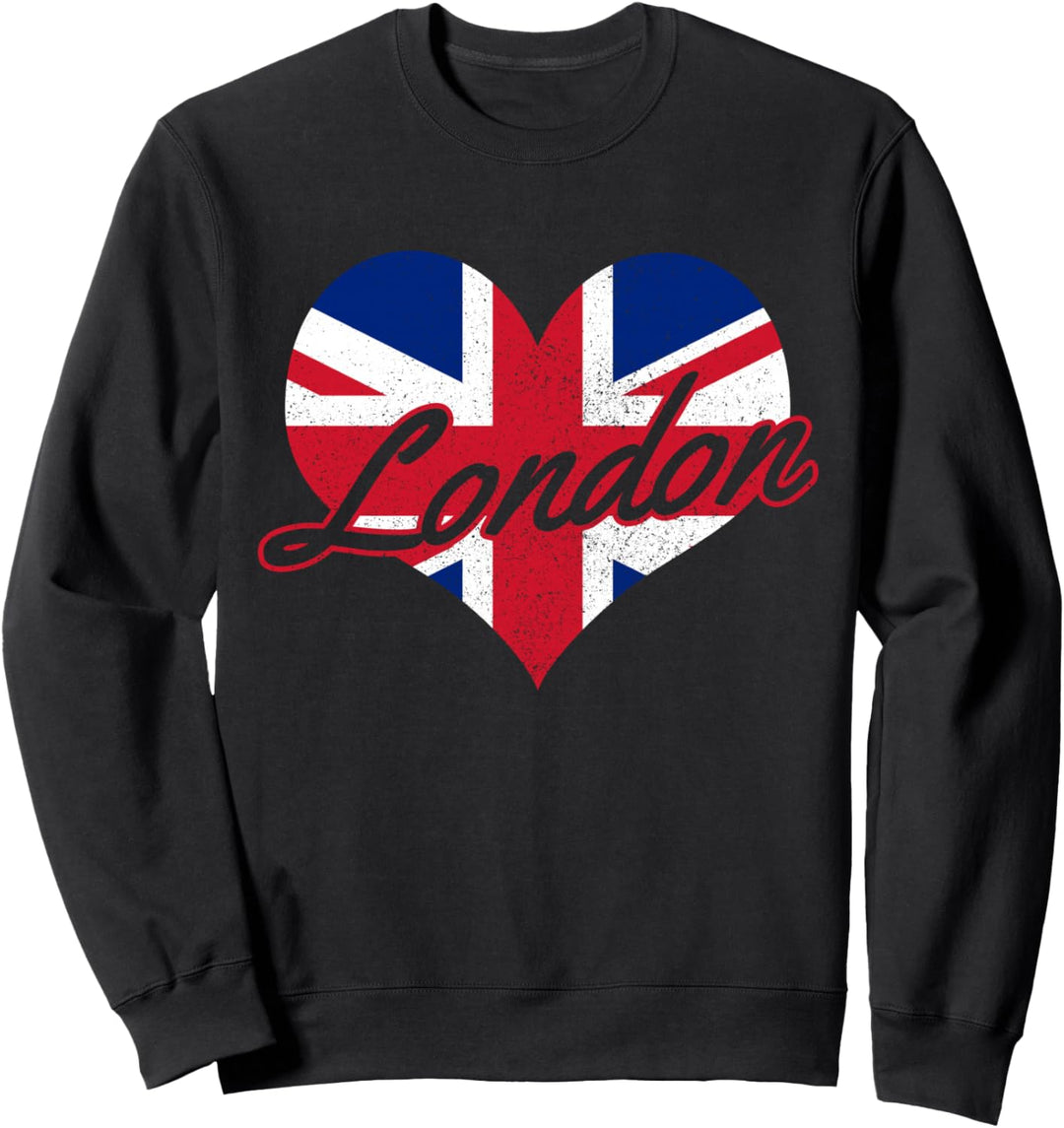London UK England Union Jack Flagge Grossbritannien Souvenir Sweatshirt