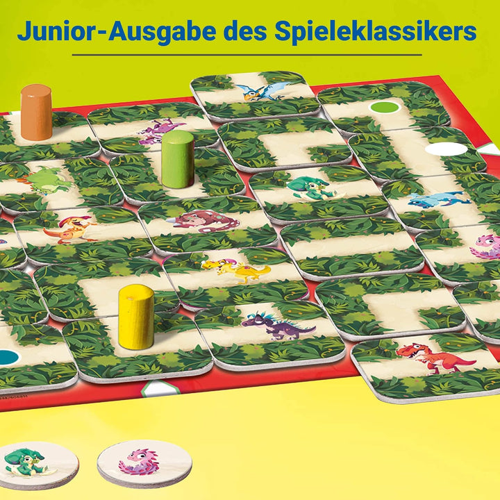Ravensburger 20980 - Dino Junior Labyrinth - Familienklassiker für die Kleinen, Dino Spiel für Kinde
