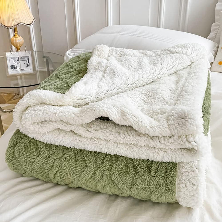 WONGS BEDDING Kuscheldecke 150x200 Flauschig Sherpa Decke,Sofaüberwurf Fleecedecke,Dick Sofadecke Do
