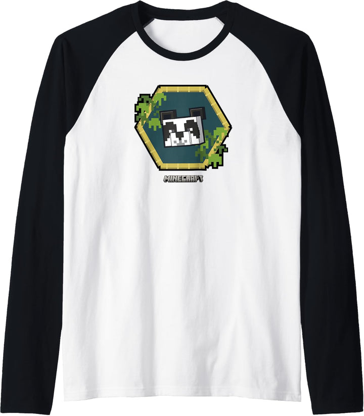 Minecraft Vanilla Cute Panda Bamboo Portrait Raglan