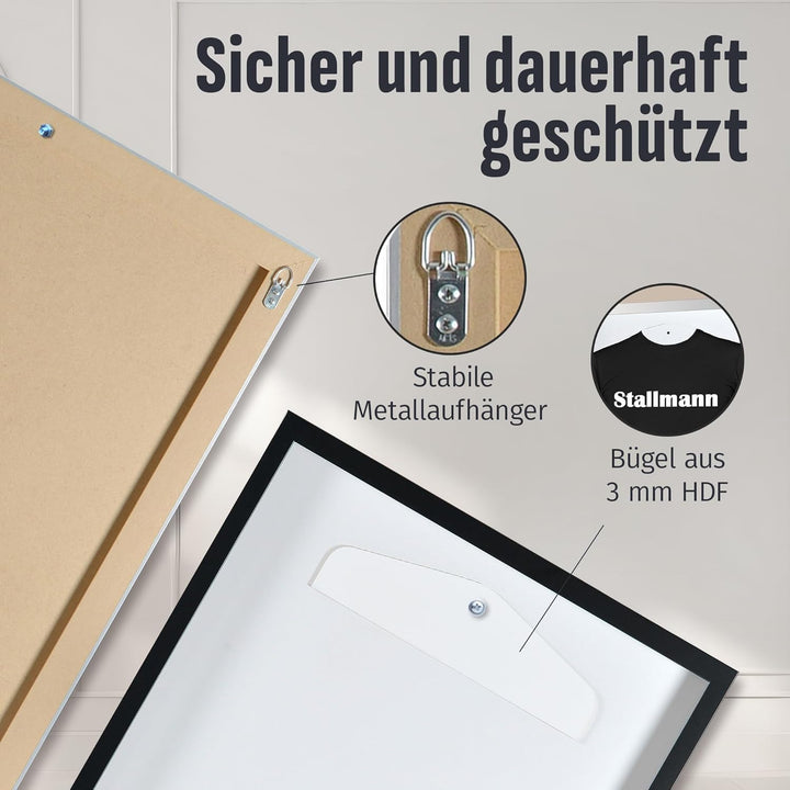 Stallmann Design Trikotrahmen 'Easy Click & Fill' | Rahmen-Farbe: Schwarz | Hintergrund: Schwarz | G
