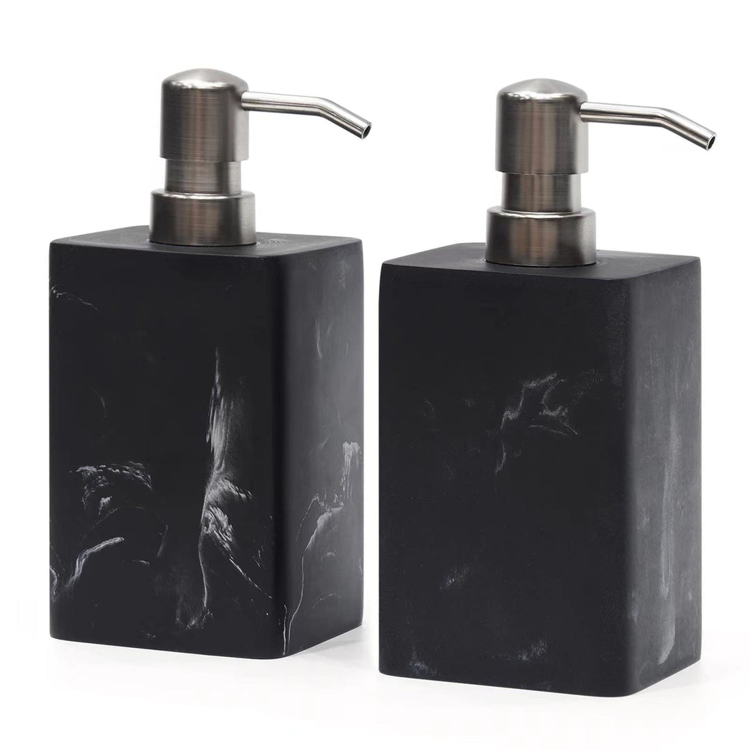 Suanti Seifenspender 2 Pack, 15 Oz Seifenspender mit gebürstetem Nickel Pumpe. Nachfüllbarer Handsei
