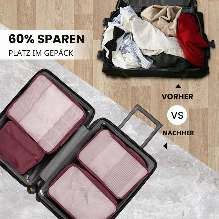 Packing Cubes 12-teilig, Grosse Koffer Organizer &amp; Packtaschen für Koffer zum Gepäckpacken, Familien