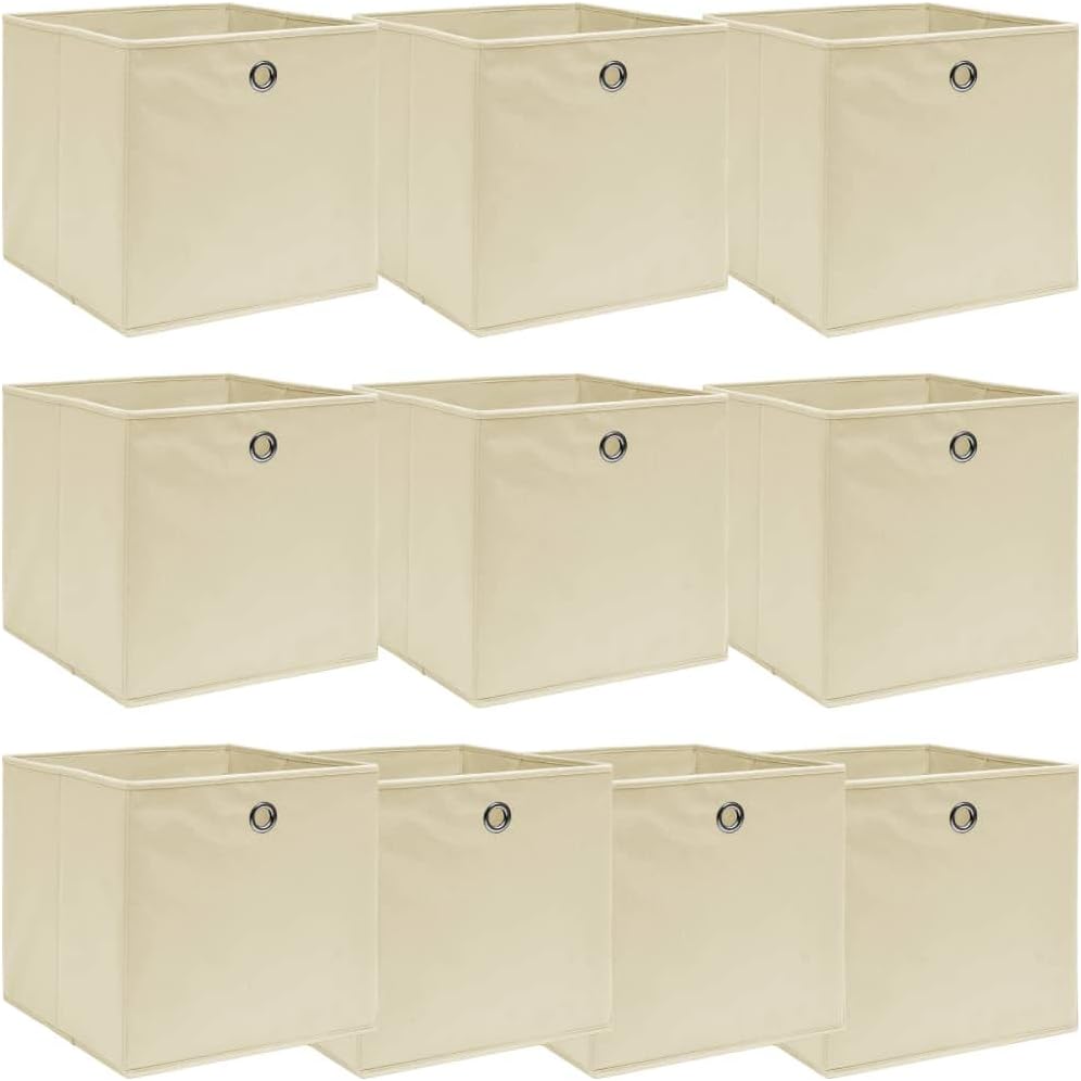 WIFESE 10 Stück Aufbewahrungsbox 32X32X32 cm Faltbox Mit Fingerloch Storage Boxes Faltbarer Organize