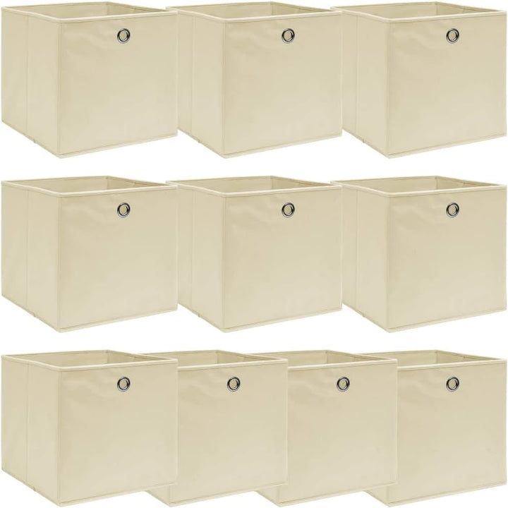 WIFESE 10 Stück Aufbewahrungsbox 32X32X32 cm Faltbox Mit Fingerloch Storage Boxes Faltbarer Organize