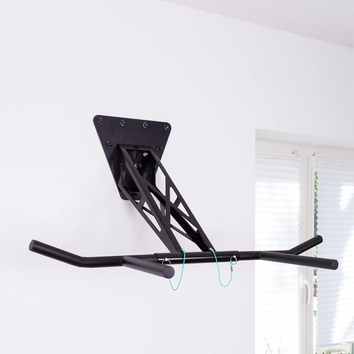 PULLUP & DIP Premium Klimmzugstange und Dip Stange, Mobil für Wand und Befestigung an Baum & Pfosten