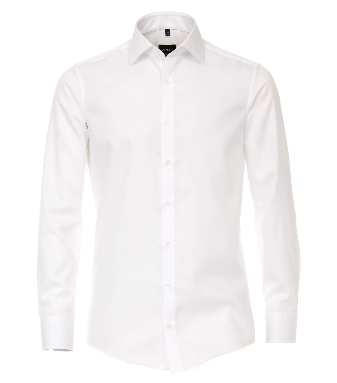 Venti Herren Twill Hemd uninah 001880 Modern Fit 47 Weiss, 47 Weiss