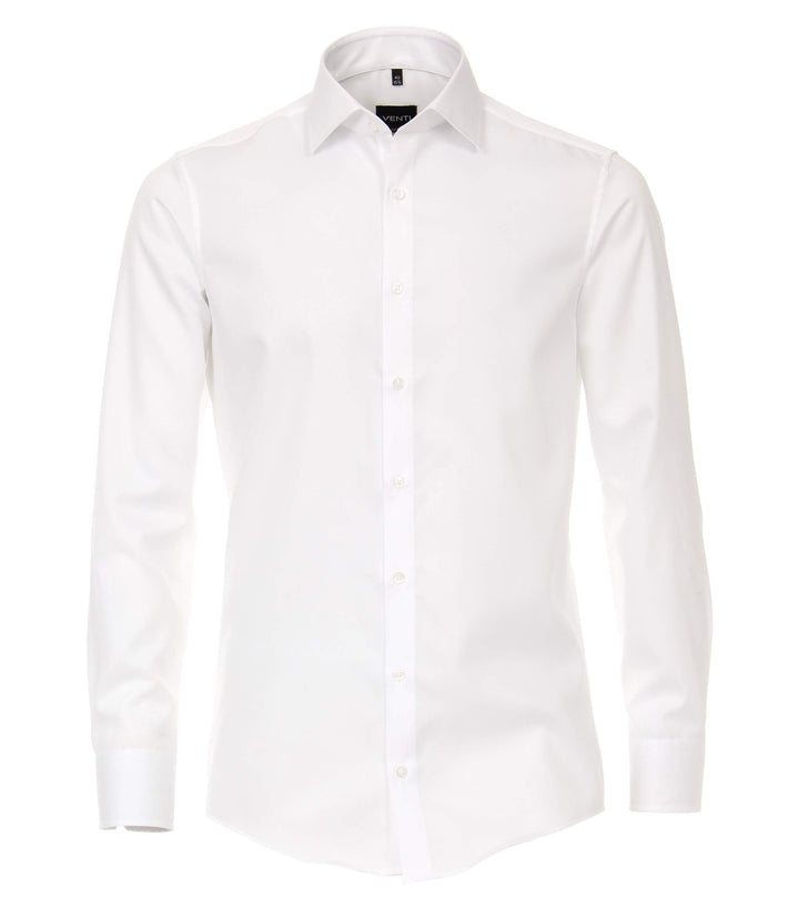 Venti Herren Twill Hemd uninah 001880 Modern Fit 47 Weiss, 47 Weiss