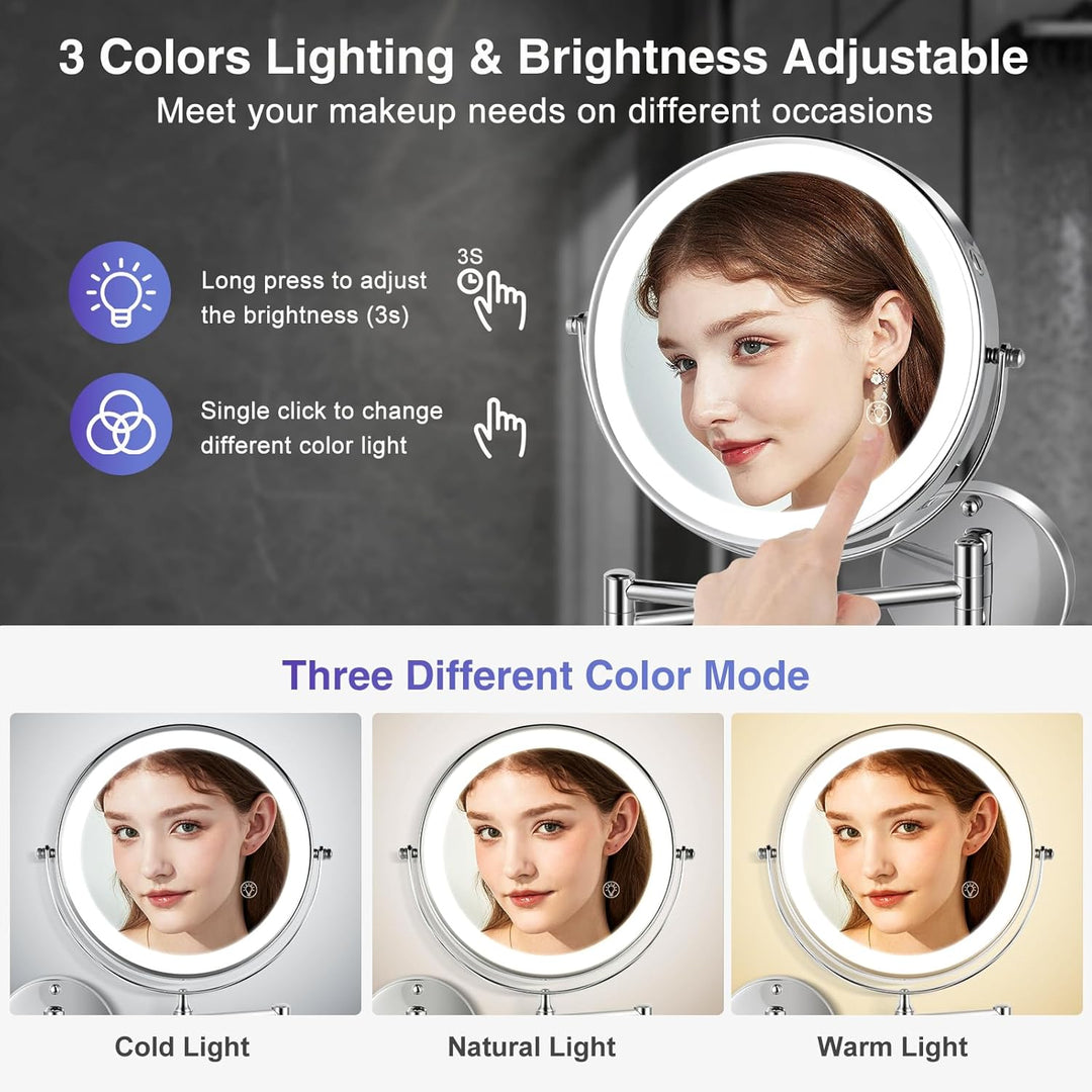 Abwandspiegel für lichtbrillen: mit verbotenem Make-up und 1X 15X vergrössern Sich die kommode, Bad