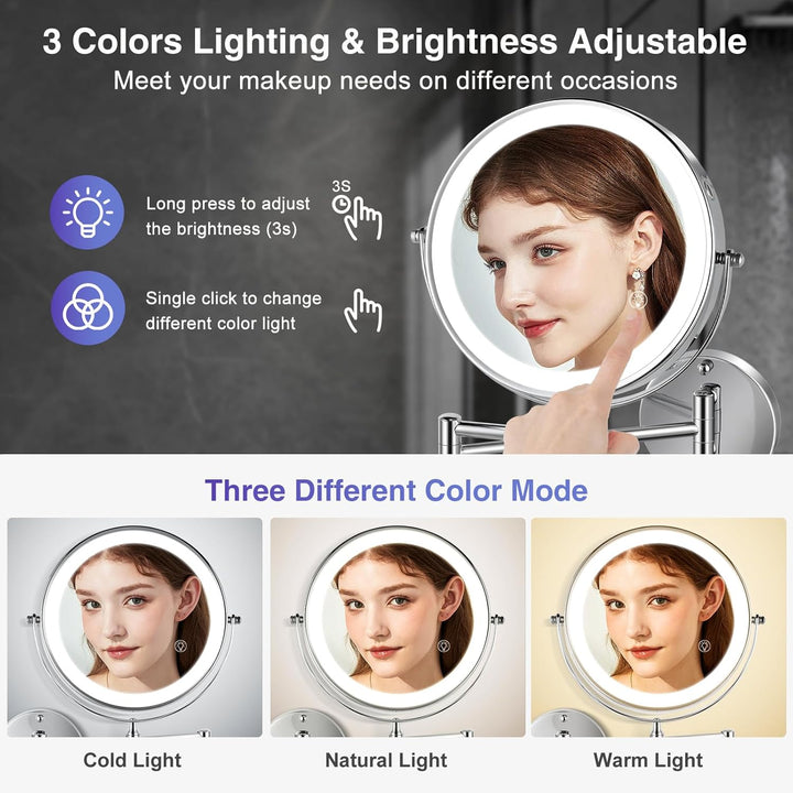 Abwandspiegel für lichtbrillen: mit verbotenem Make-up und 1X 15X vergrössern Sich die kommode, Bad
