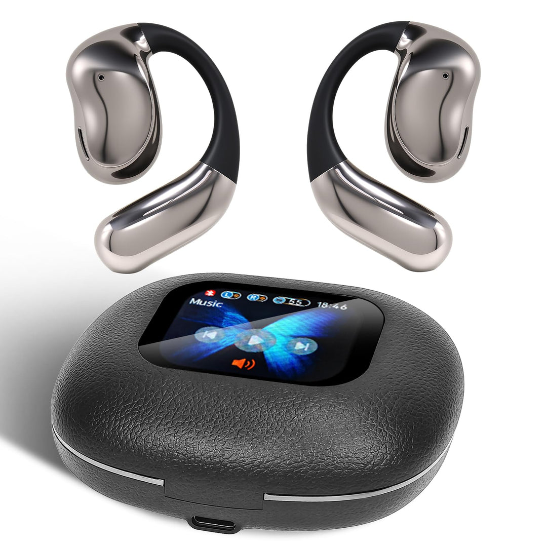 Open Ear Kopfhörer, Offene Ohrhörer mit Touchscreen, Bluetooth 5.4, Drahtlose Kopfhörer mit Ohrbügel