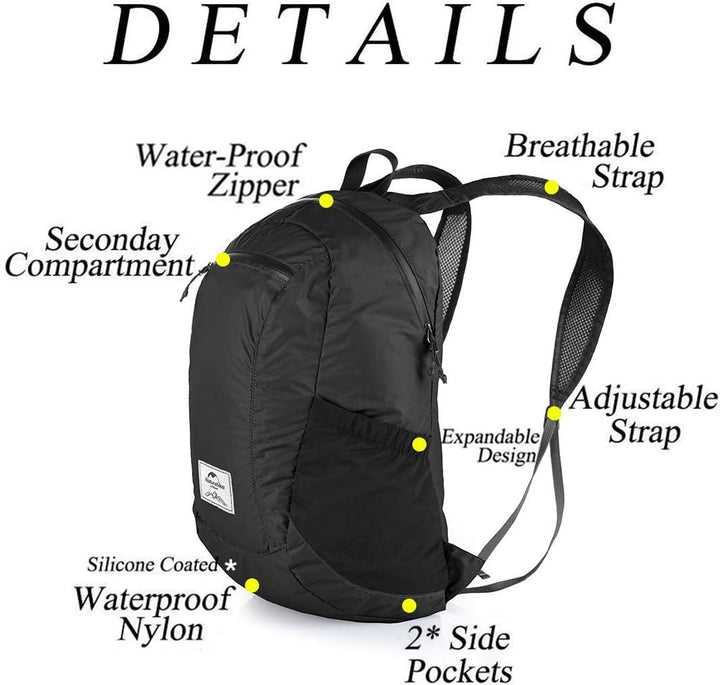Naturehike Ultra Leichtes Packbar Wasserdicht Wandern Daypack, Kleiner Rucksack Dauerhaft Handliche