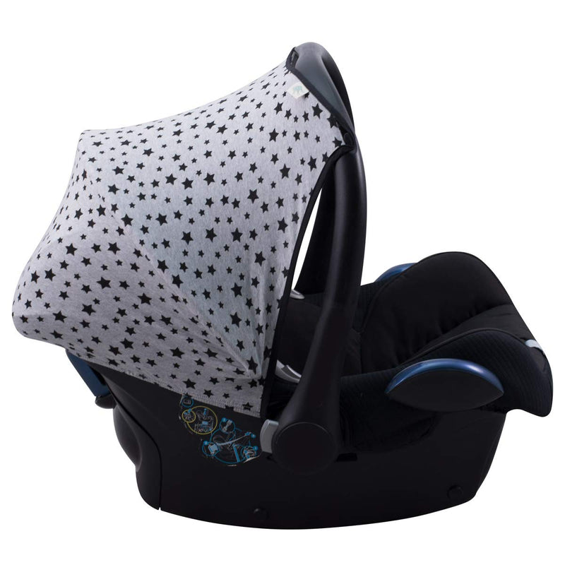 JYOKO KIDS Sonnenverdeck kompatibel mit Maxi-Cosi Cabriofix Gruppe 0 (Black Star), Black Star