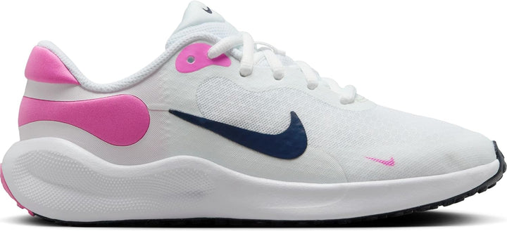 Nike Unisex Kinder Revolution 7 (Gs) Sportschuh White Midnight Navy Playful Pink 32 EU, White Midnig