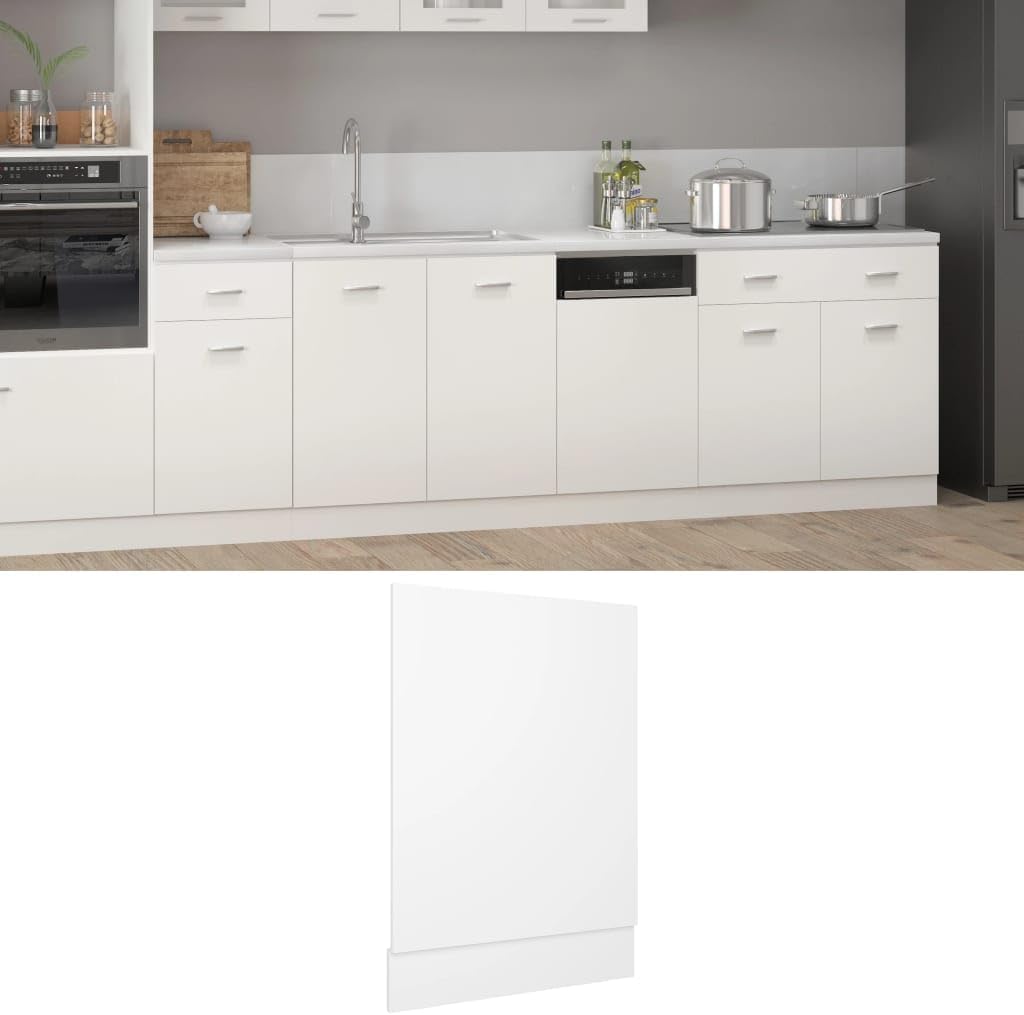 vidaXL Geschirrspülerblende Lyon Weiss 45x3x67 cm Holzwerkstoff Weiss 1x Spülmaschinenblende 45 cm,