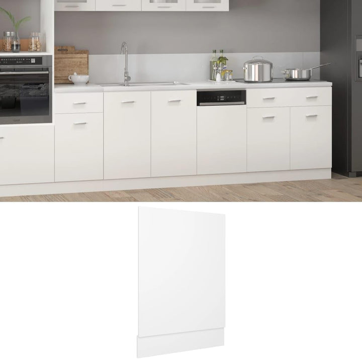 vidaXL Geschirrspülerblende Lyon Weiss 45x3x67 cm Holzwerkstoff Weiss 1x Spülmaschinenblende 45 cm,