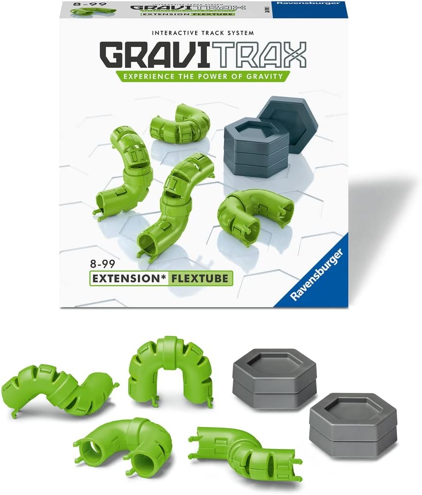 Ravensburger GraviTrax Erweiterung Flextube - Ideales Zubehör für spektakuläre Kugelbahnen, Konstruk