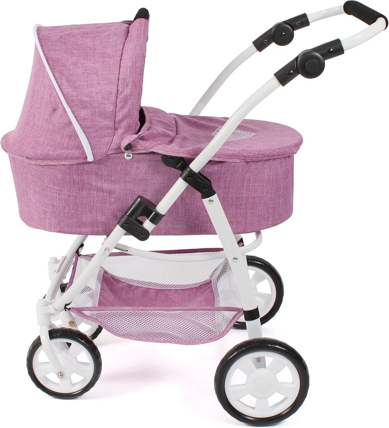 Bayer Chic 2000 - Puppenwagen Emotion All In, 3in1 Puppenwagen-Set bestehend aus Babywanne, Sportsit