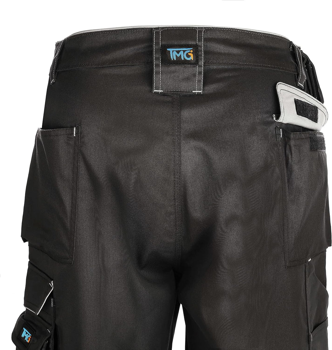 TMG | Arbeitsshorts für Herren, Kurze Arbeitshose mit Werkzeugtasche, robust & strapazierfähig, Carg