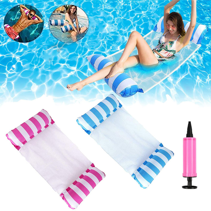 Wasserhängematte, Aufblasbares Schwimmbett Pool für Erwachsene, Sommerspiele, Strandparty, zusammenk