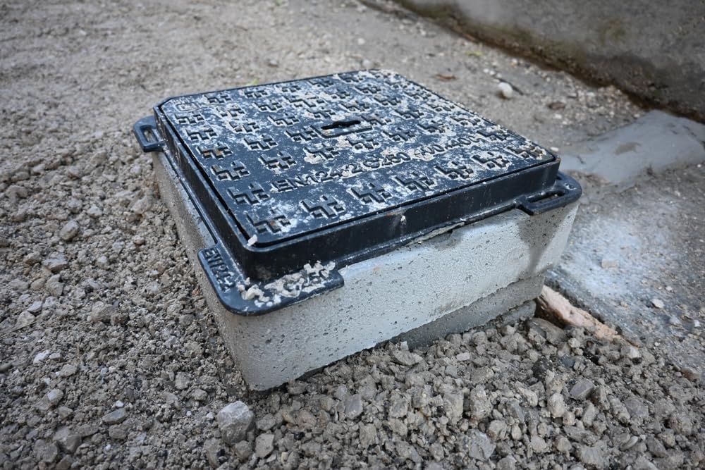 EINSIDE Schachtabdeckung Klasse C250 aus Sphäroguss, Kontrollschacht Schachtdeckel aus Gusseisen, Ro