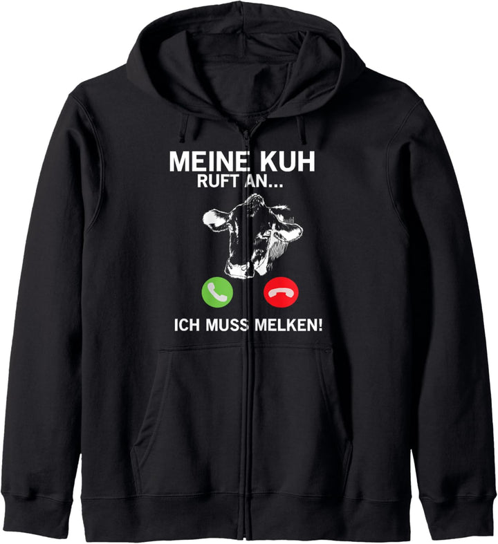 Kuh ruft, ich werde zur Milch gehen Kapuzenjacke
