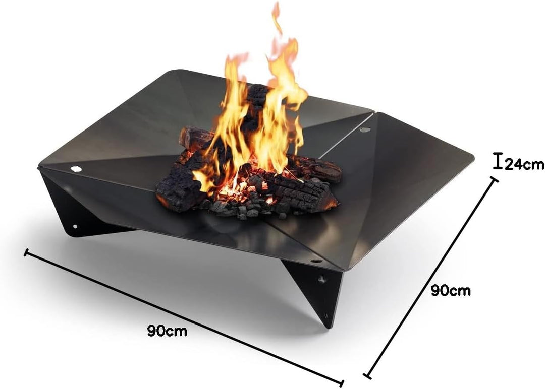 höfats - TRIPLE 90 Feuerschale - Design-Feuerstelle und Grill - für Terrasse und Garten - Corten-Sta