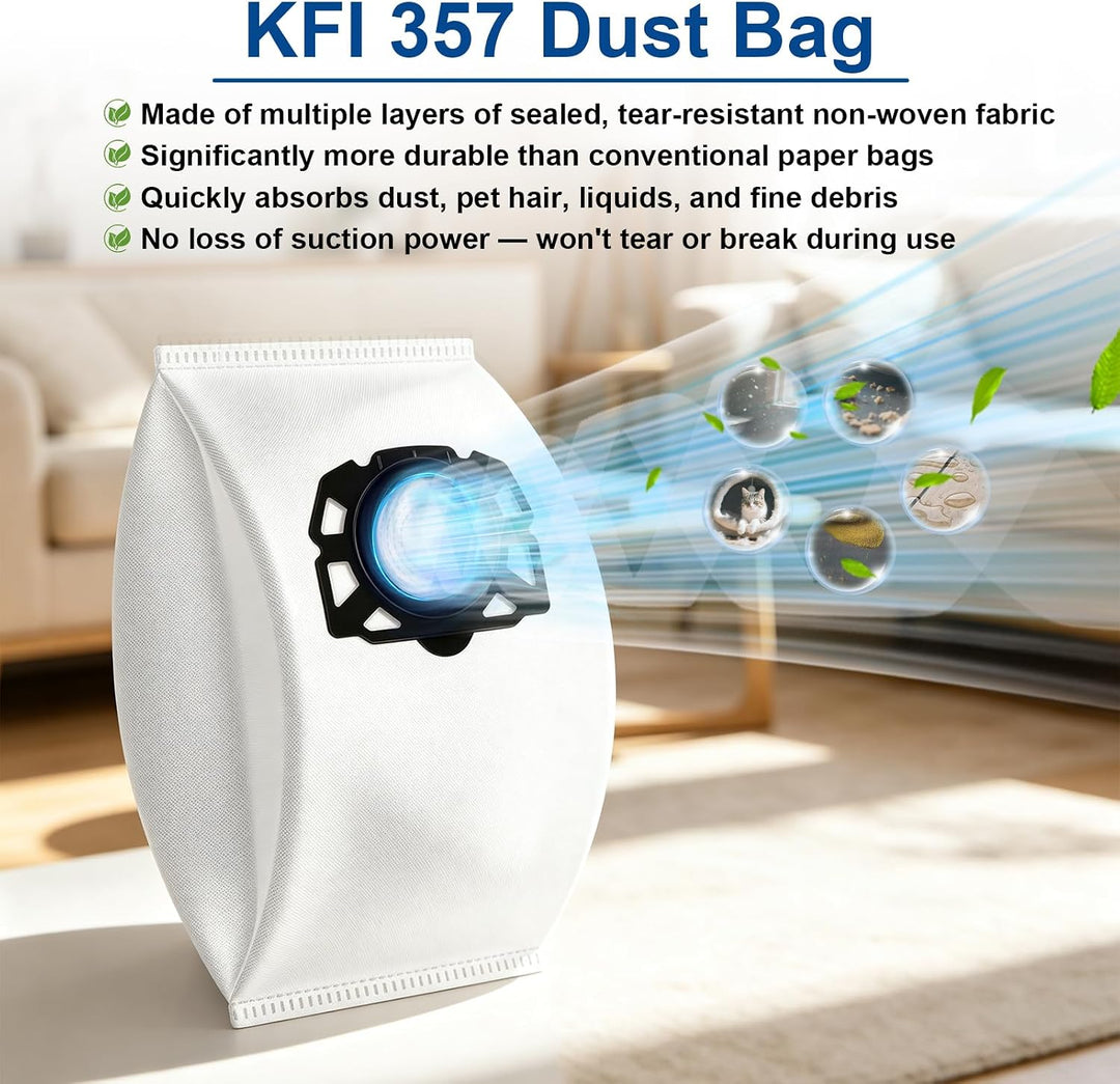 KFI 357 Staubsaugerbeutel + KFI 3310 Filter für Kärcher WD3 WD2/WD2 Plus