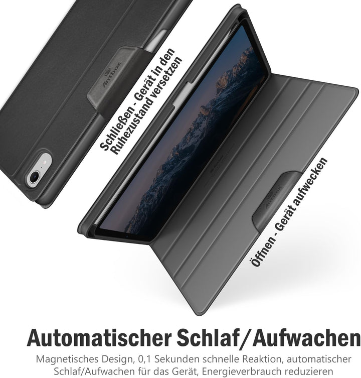 Antbox Hülle für iPad Mini 6. Gen 2021 8.3 Zoll mit Apple Pencil Halter Auto Schlaf/Wach Funktion PU