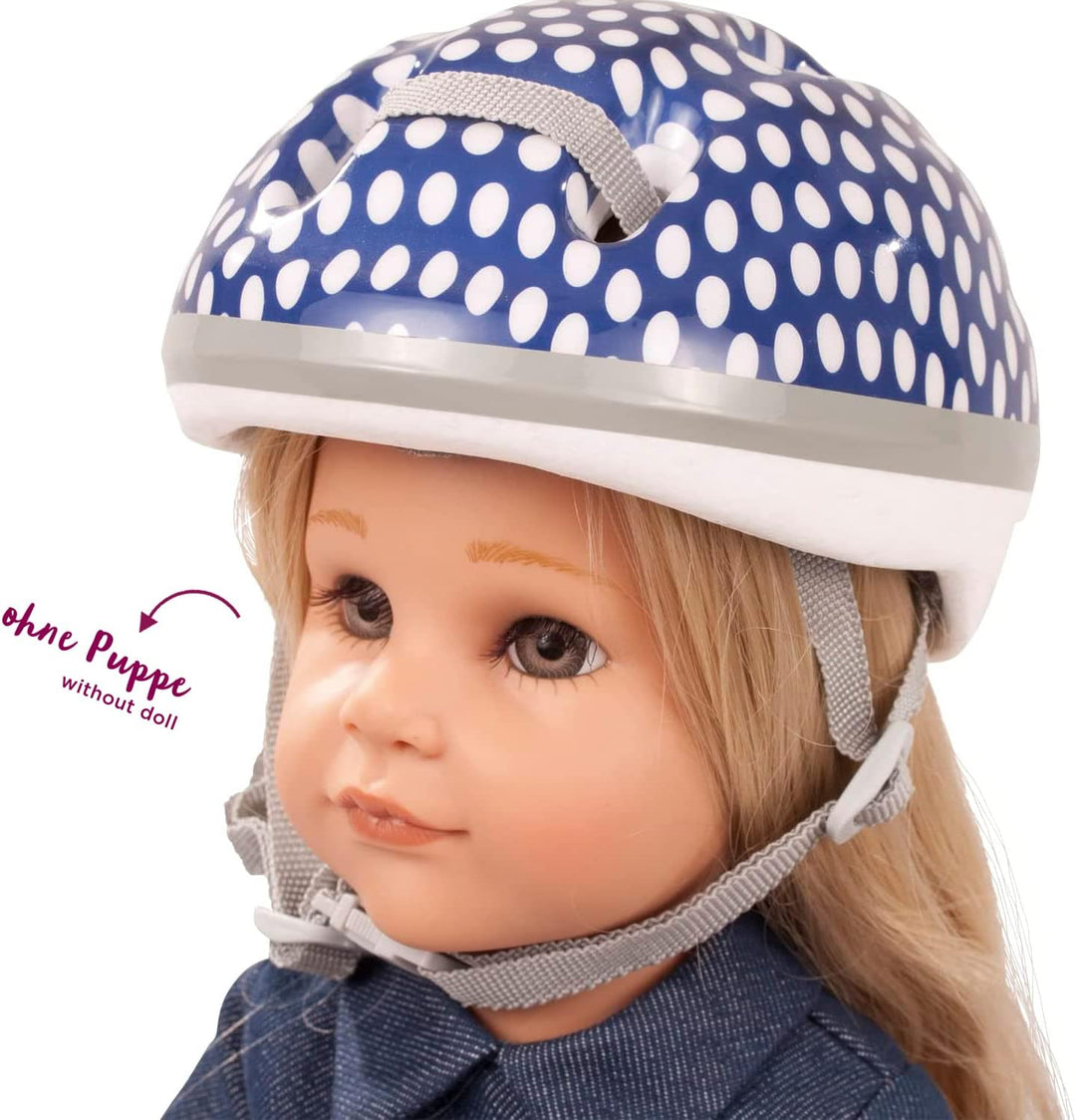 Götz 3403074 Fahrradhelm - Reithelm sicher unterwegs für Puppen - passt für Stehpuppen 45-50 cm &amp; Ba