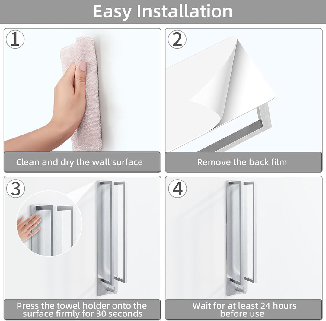 Handtuchhalter Ohne Bohren,Gästehandtuchhalter Selbstklebend 420*90*75mm Edelstahl Badetuchhalter Kl