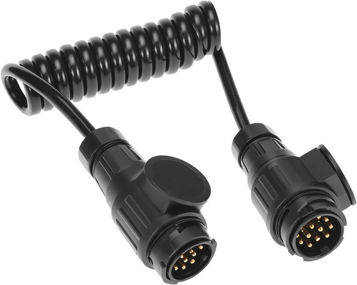 QWORK® 2M Anhängerkabel mit Stecker, 13 auf 13 polig, für 12 V Systeme - Wasserdicht und Langlebig 2