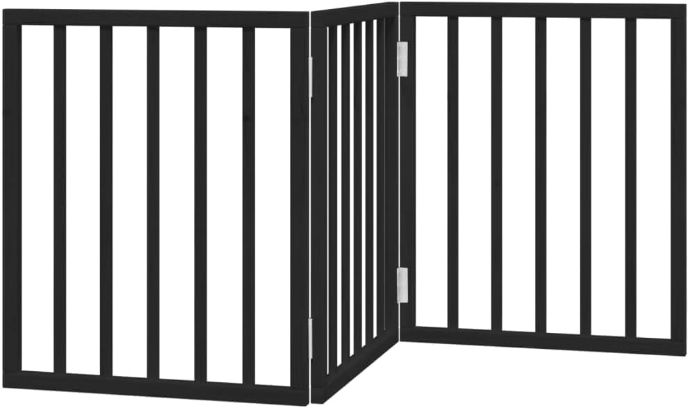 vidaXL Hundetor 3-TLG., Hundegitter Faltbar Pflegeleicht, Schutzgitter für Wohnzimmer Küche Treppe,