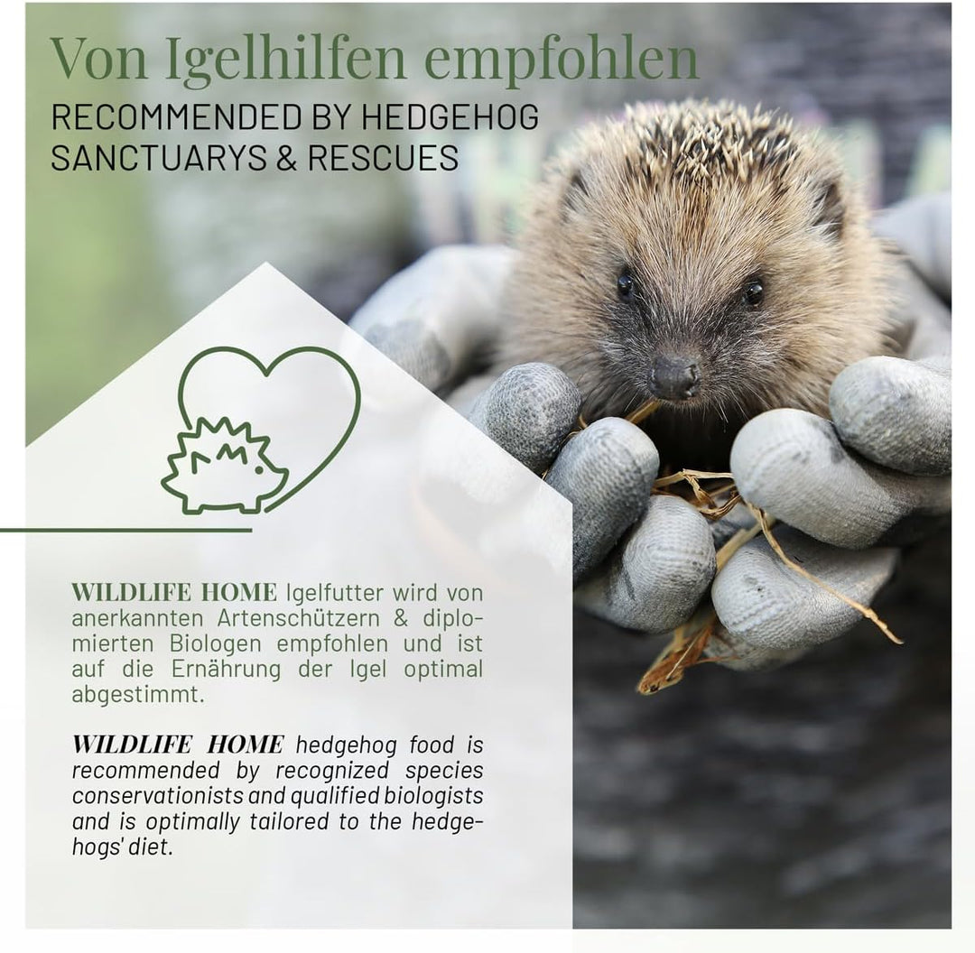 wildlife home Igelfutter VON IGELHILFEN EMPFOHLEN Getreidefrei 2kg - Artgerechtes Spezialfutter für