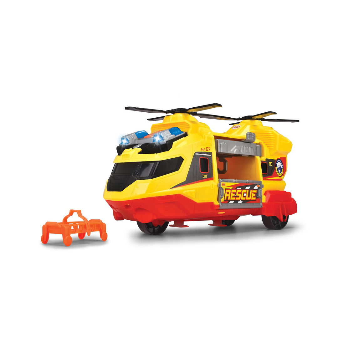 Dickie Toys - Helicopter (30 cm) - grosser Rettungs-Hubschrauber ab 3 Jahre mit Kran-Arm & Zubehör,