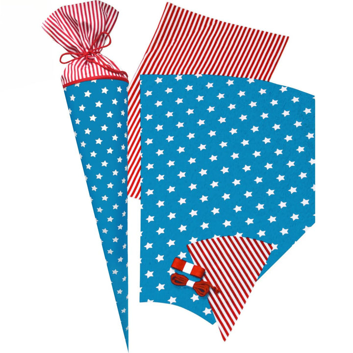 Nähset + Anleitung für Schultüten- bzw. Zuckertütenbezug, 70 cm mit vielen Personalisierungsmögliche
