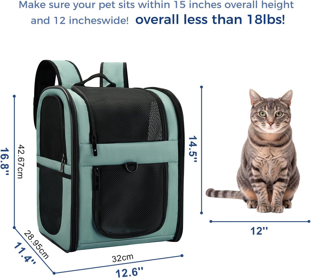 APOLLO WALKER Pet Carrier Rucksack für kleine Katzen und Hunde, Welpen, zweiseitiger Eingang, Sicher