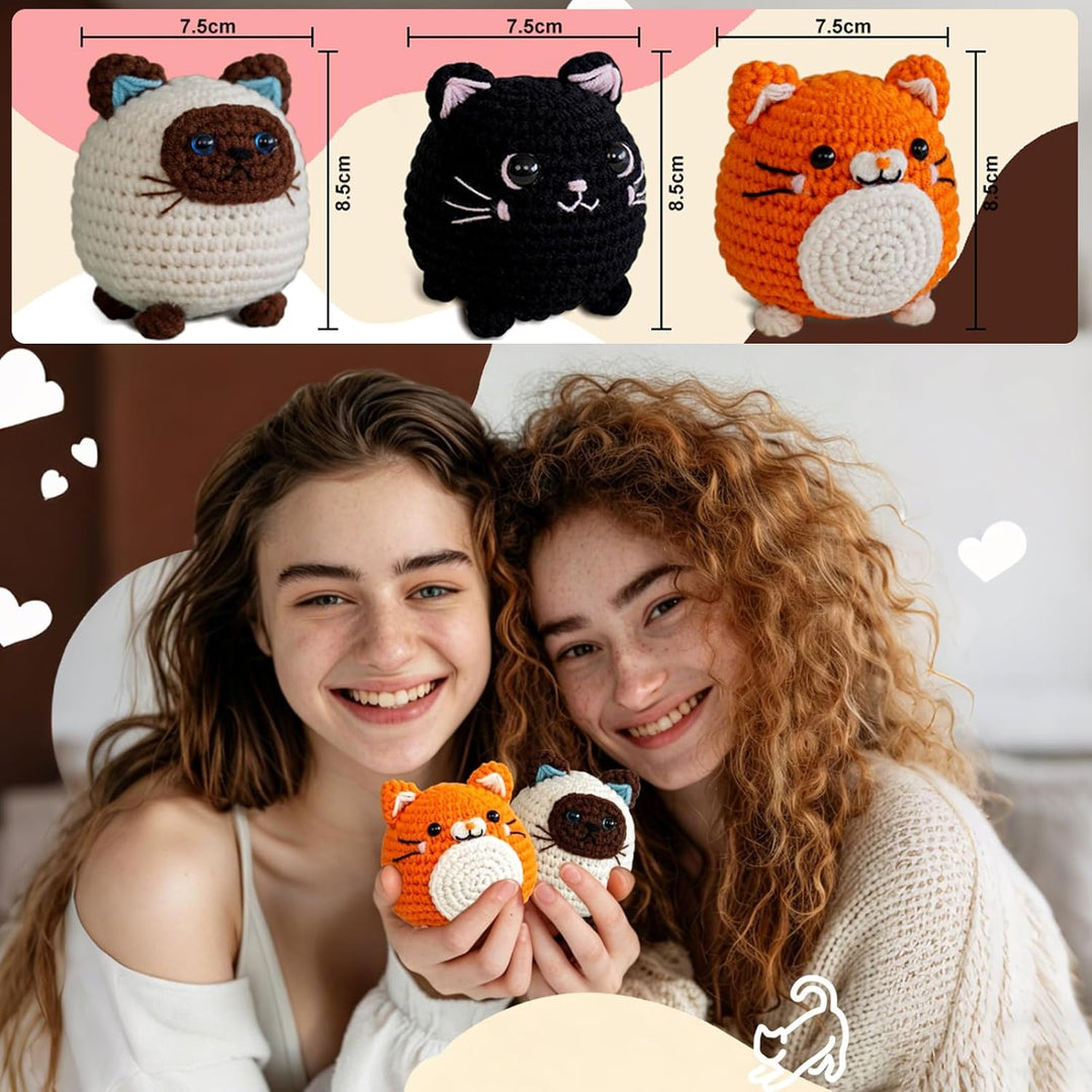 KINDLUME Häkelset für Anfänger, Häkelset, Crochet Set, Strickset, mit allen Materialien für Süsse Ti