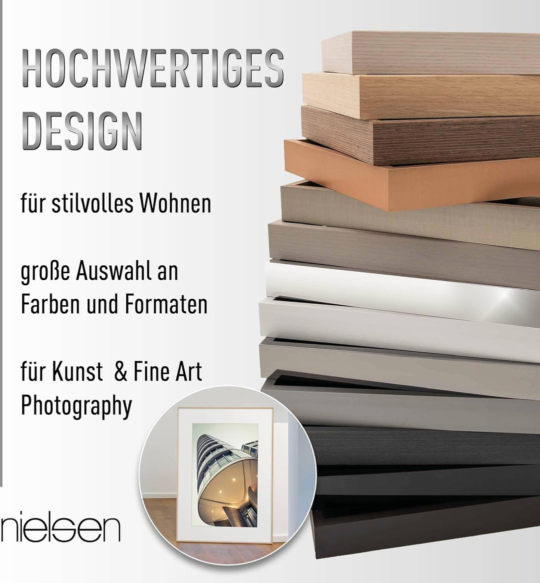 nielsen Bilderrahmen, 10 x 15 cm, Aluminium, Silber matt, Fotorahmen zum Auftstellen und Aufhängen i