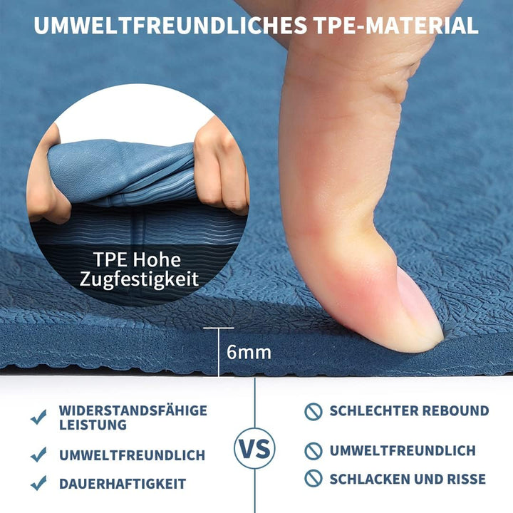 Good Nite Klappbare Yogamatte Rutschfest Tragbare Fitnessmatte Faltbar Leicht Gymnastikmatte Pilates